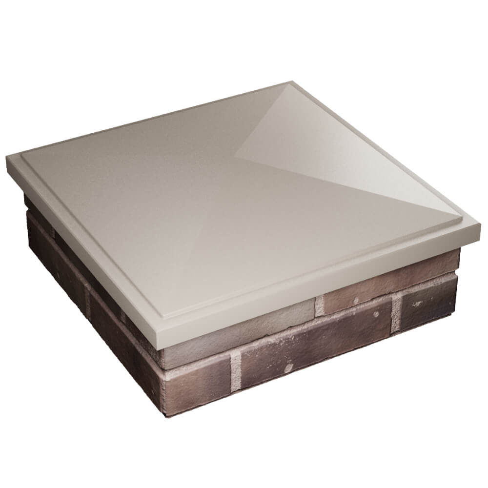 Колпак Zking БонаМоно Бежевый на столб 2х2 кирпича (515х515, 530х530мм)