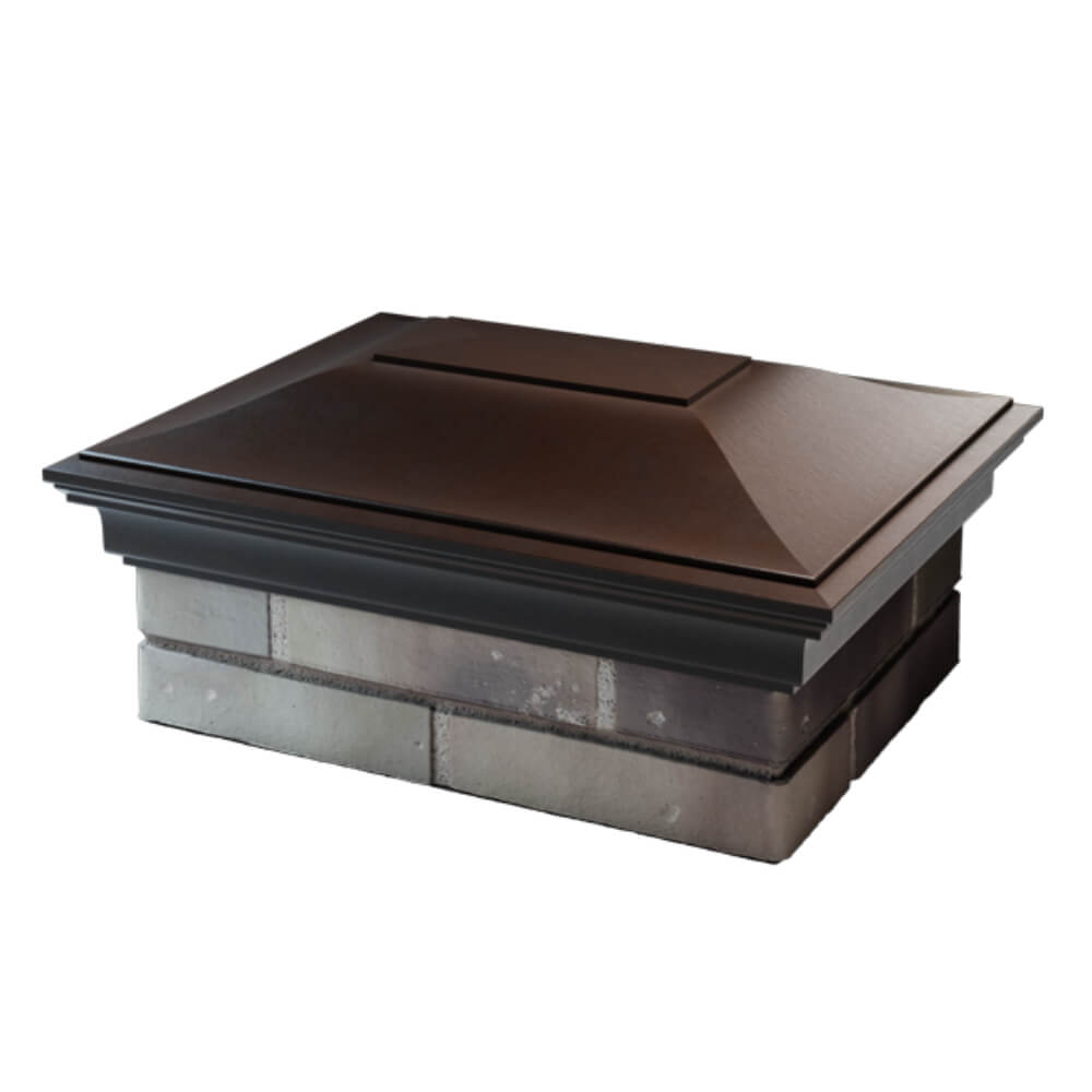 Колпак Zking Монблан Коричневый на столб 2х1.5 кирпича (515х385мм)