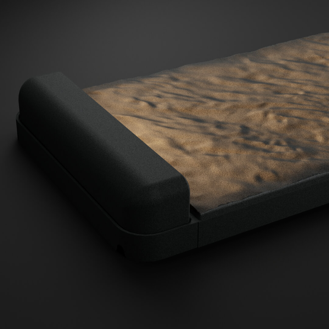 LED Светильник для шаговой плиты STONE Графитовый Серый 330х75х98мм